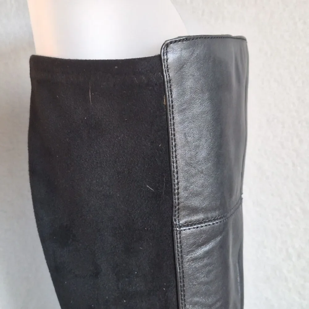 Dansko Odette Tall Leather Riding Boots Women’s 8.5 Black Zip Boots Wide Calf
